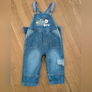 Snoopy Embroidered Overalls 18m